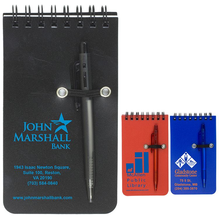 Pocket Sized Spiral Jotter Notepad Notebook with Pen 4