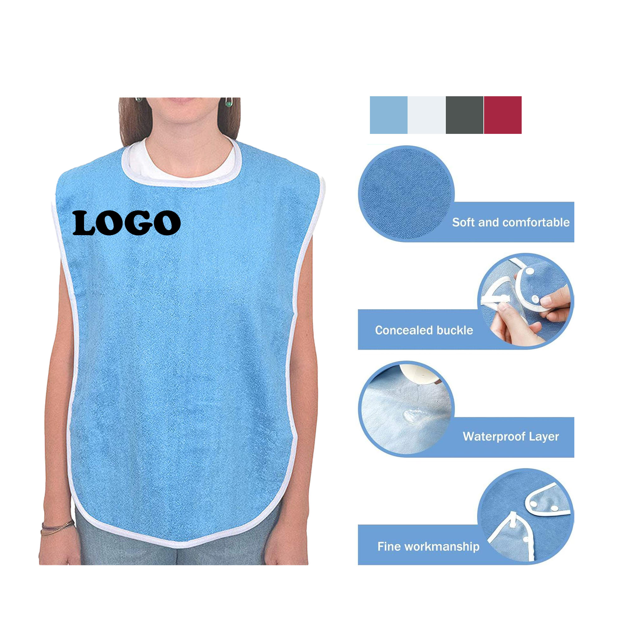 MOQ 5 pcs Adult Bib 3