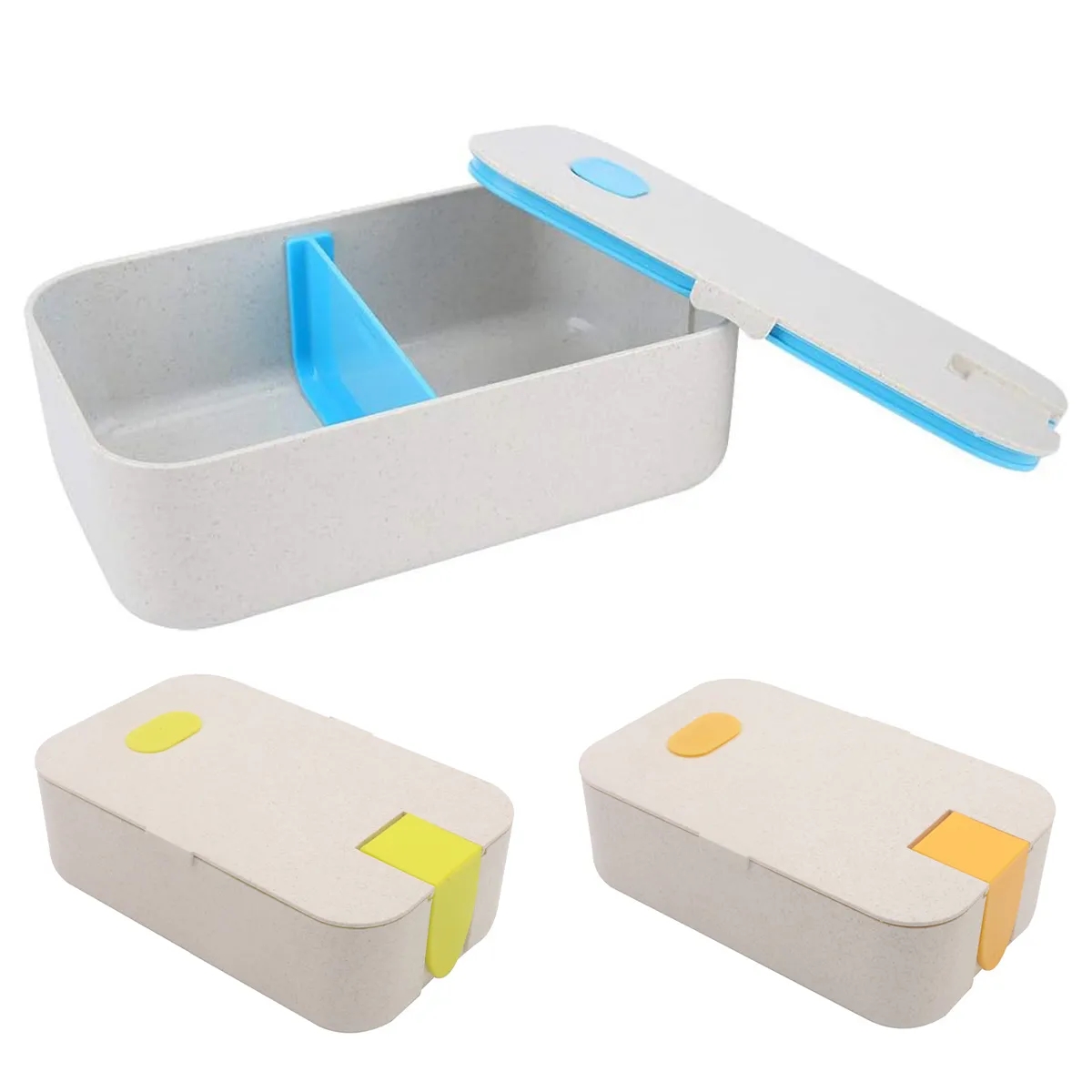 Wheat Straw Lunch Set With Phone Holder 8