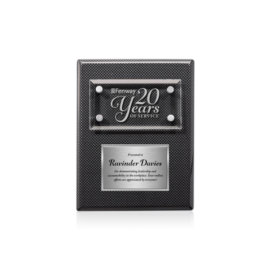 Gossamer Plaque - Carbon Fibre/Silver 7