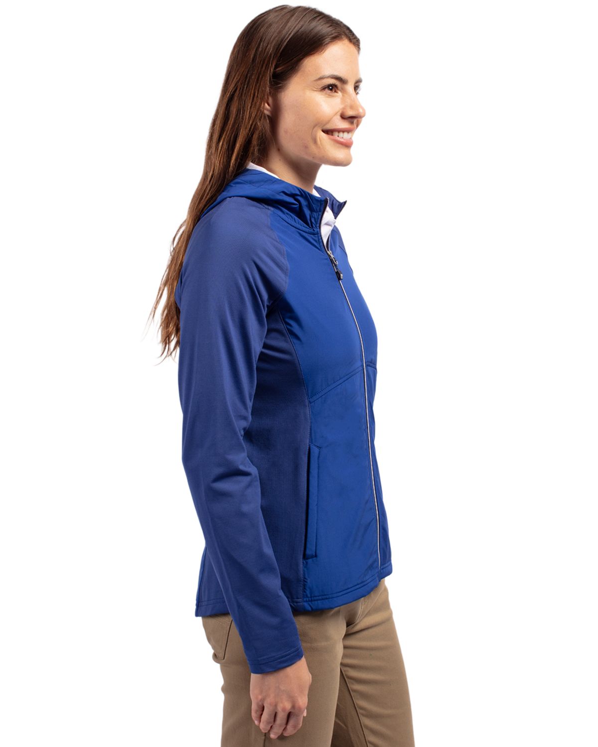 Cutter & Buck Adapt Recycled Soft Knit Stretch Womens Hybrid Full Zip Jacket 88