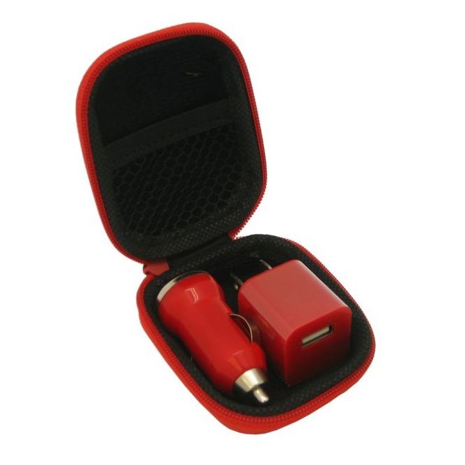 Wall & Car USB Charging Sets with a Matching Case 1