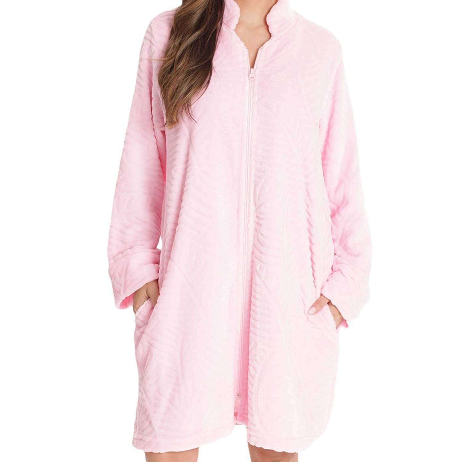Zipper Lounger Solid Robe 2