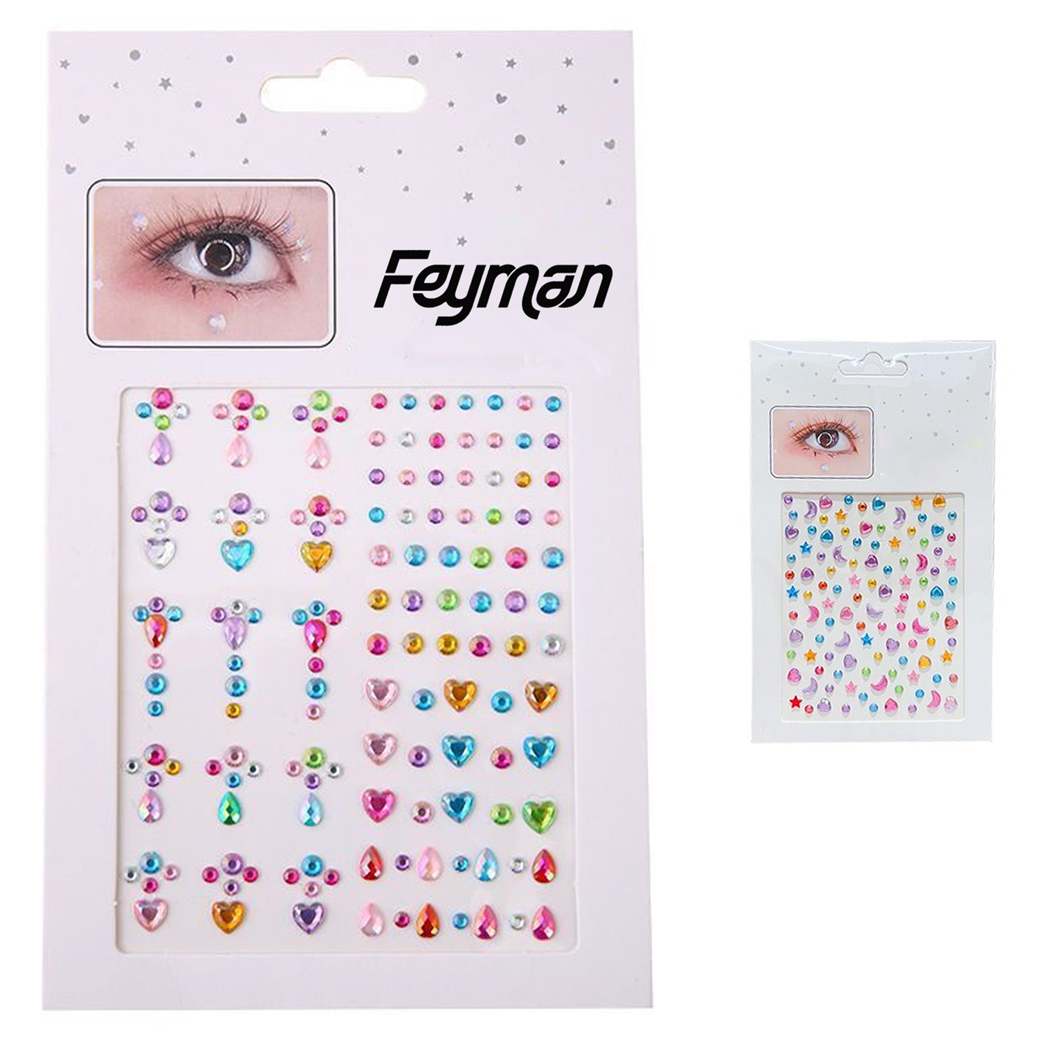 Holographic Self Adhesive Face Jewels Stickers 2