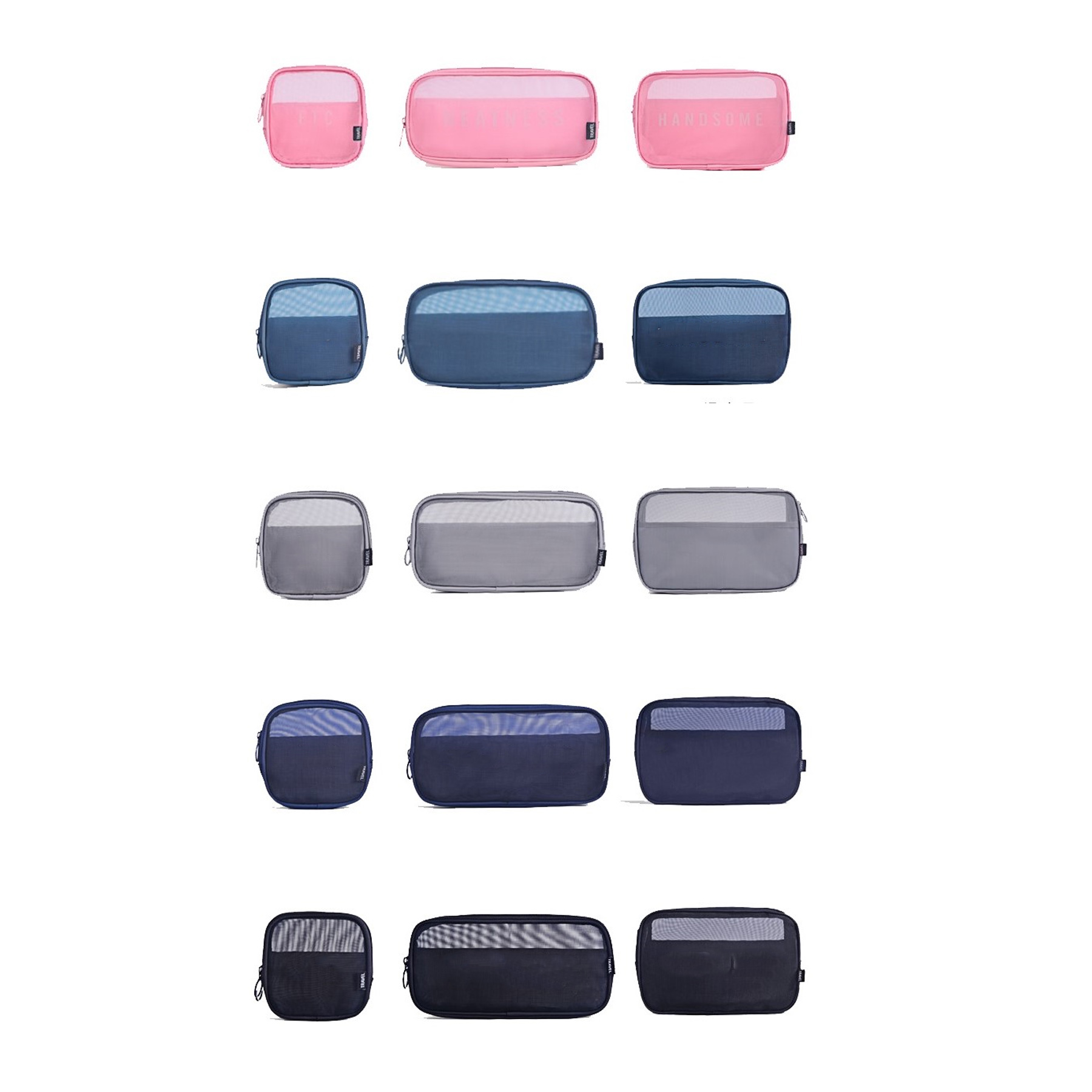 3-PC Set Travel Cosmetic Make-up Electronics Organizing Bags 2