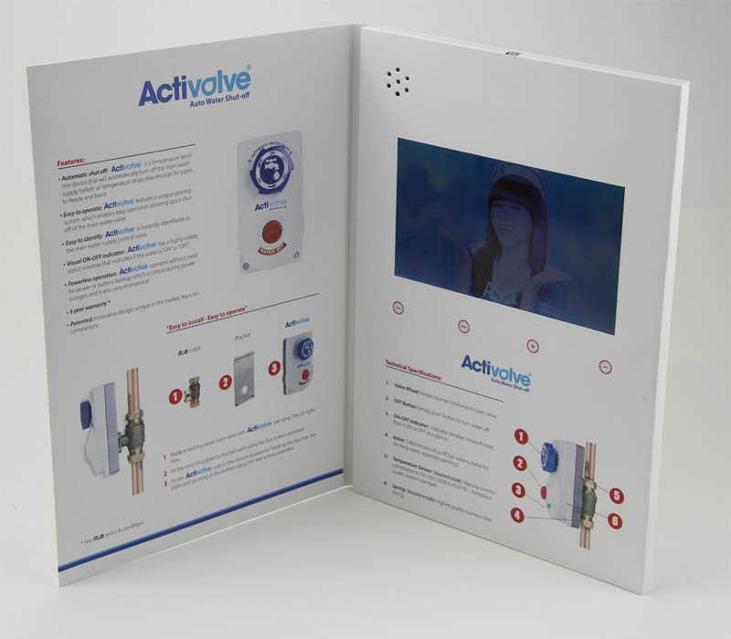 AP-PWK15 - 4.3 inch LCD A4 Size Bi-fold Video Brochure-2GB 1