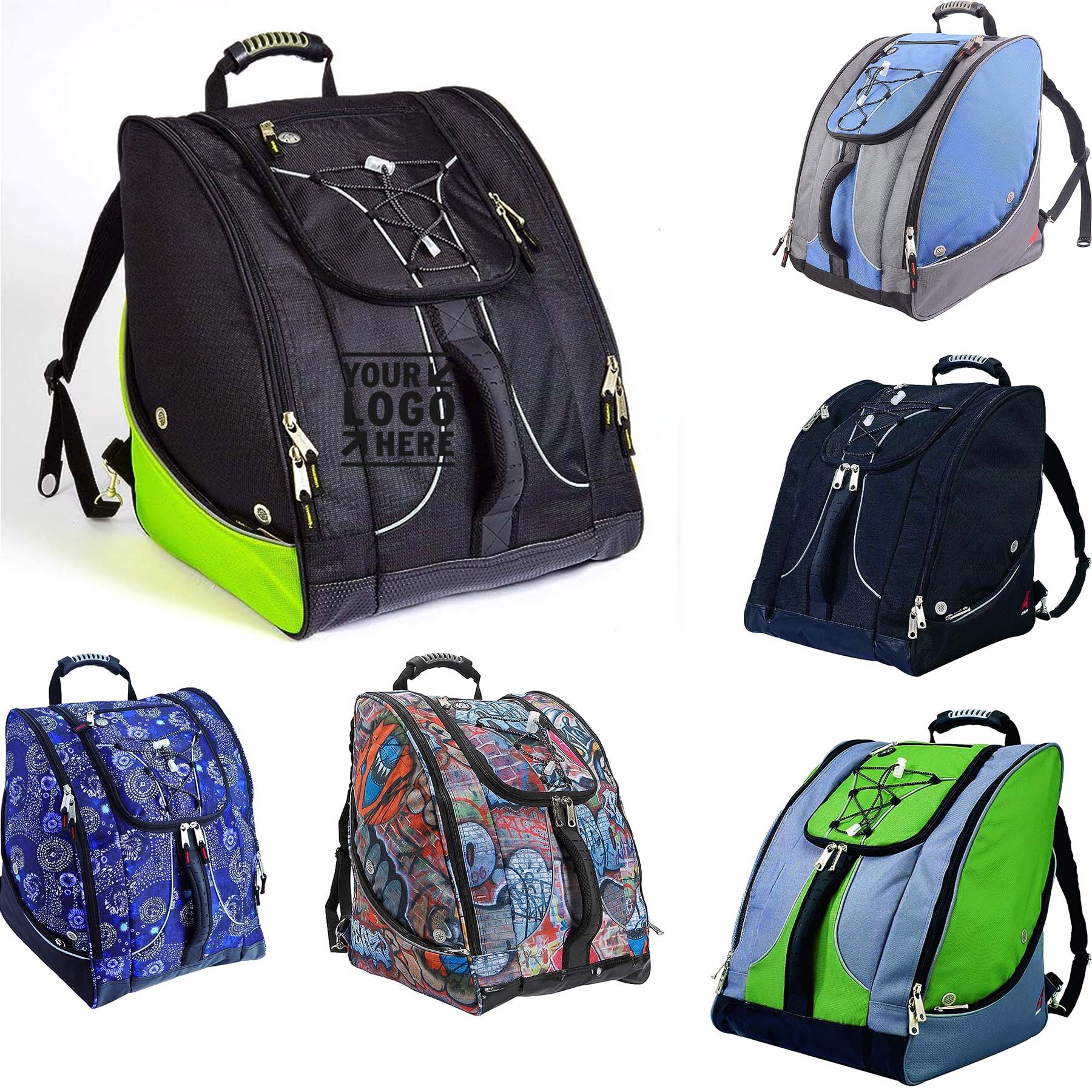 Waterproof PVC Bottom Everything Ski Snowboard Boot Bag Backpack 1