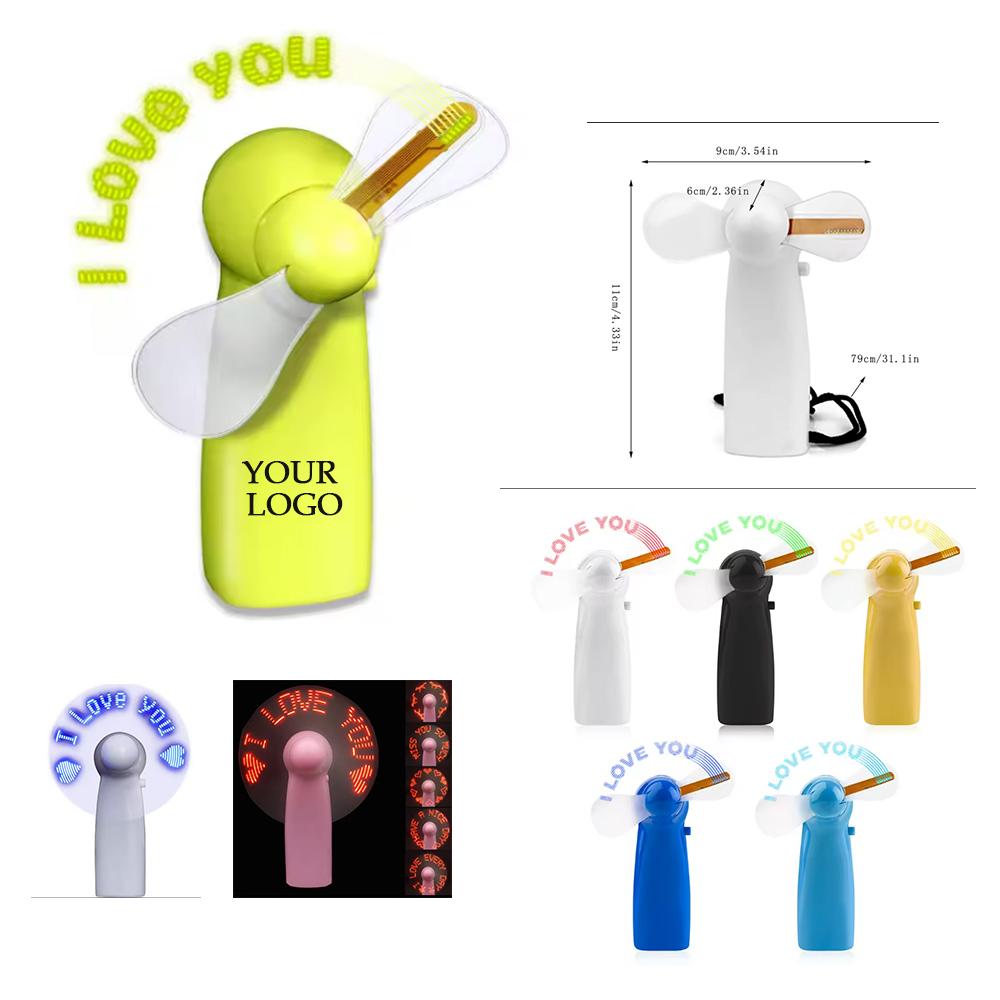 Hand Held Pre Programmed Message LED Fans 4