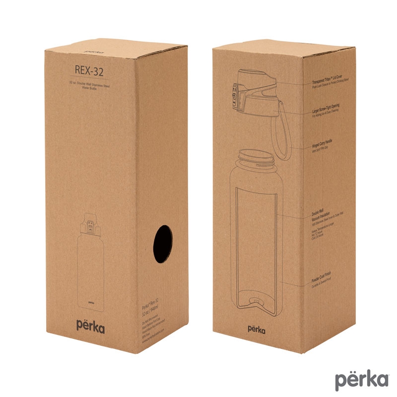 Perka® Rex 32 oz. Double Wall, Stainless Steel Water Bottle 29
