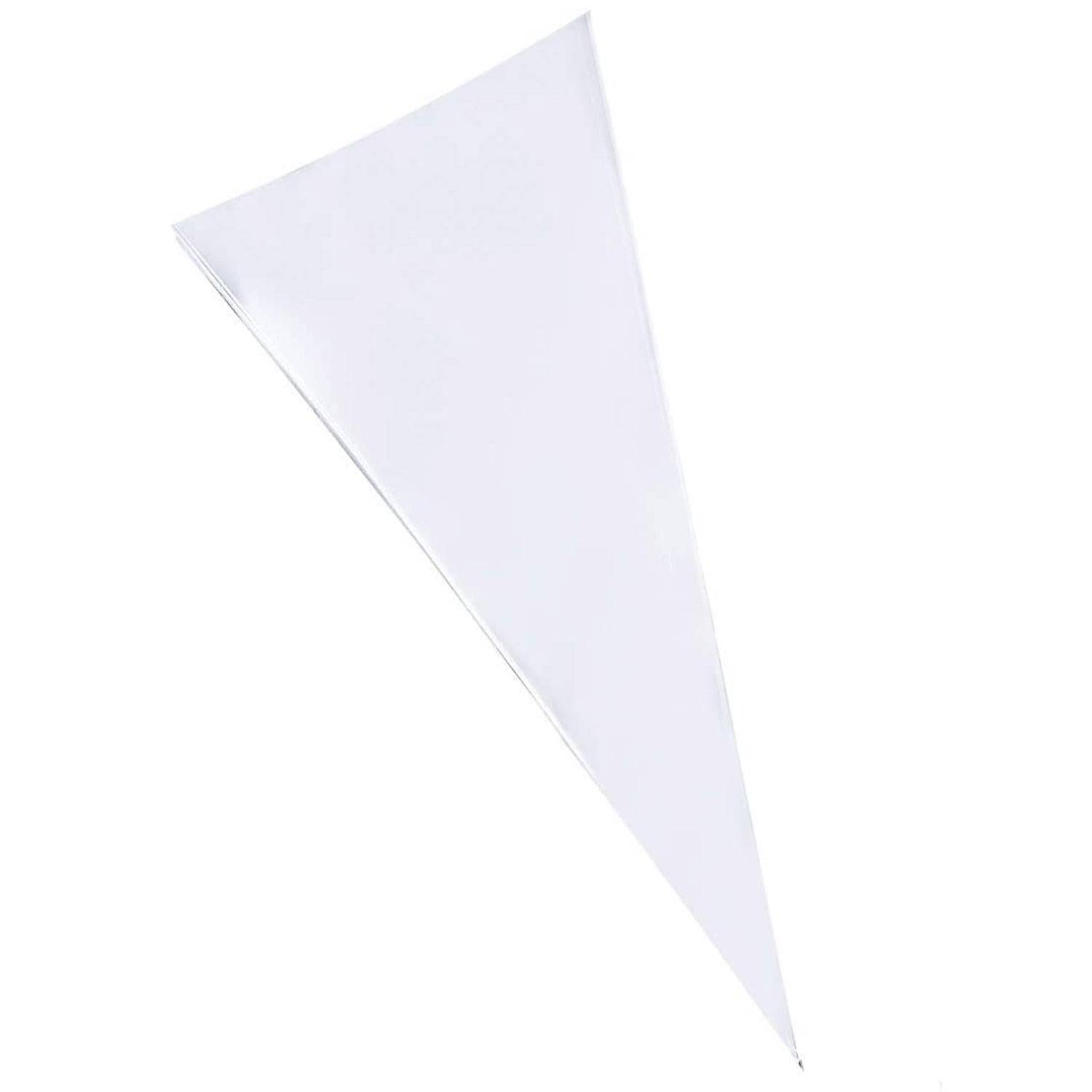 100PCS Clear Cone Shaped Plastic Treat Bags 4