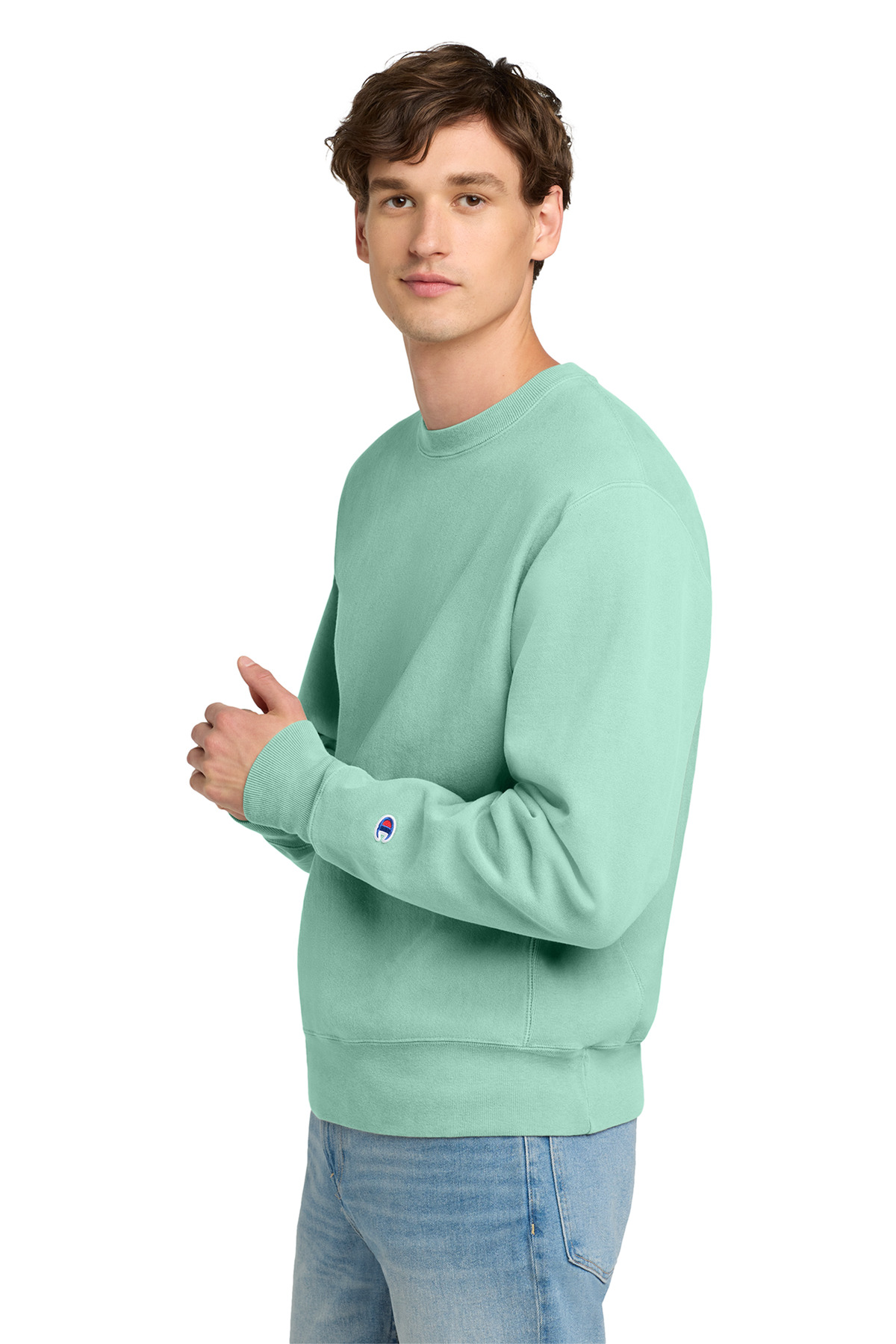 Champion Reverse Weave Garment-Dyed Crewneck Sweatshirt. GDS149 34