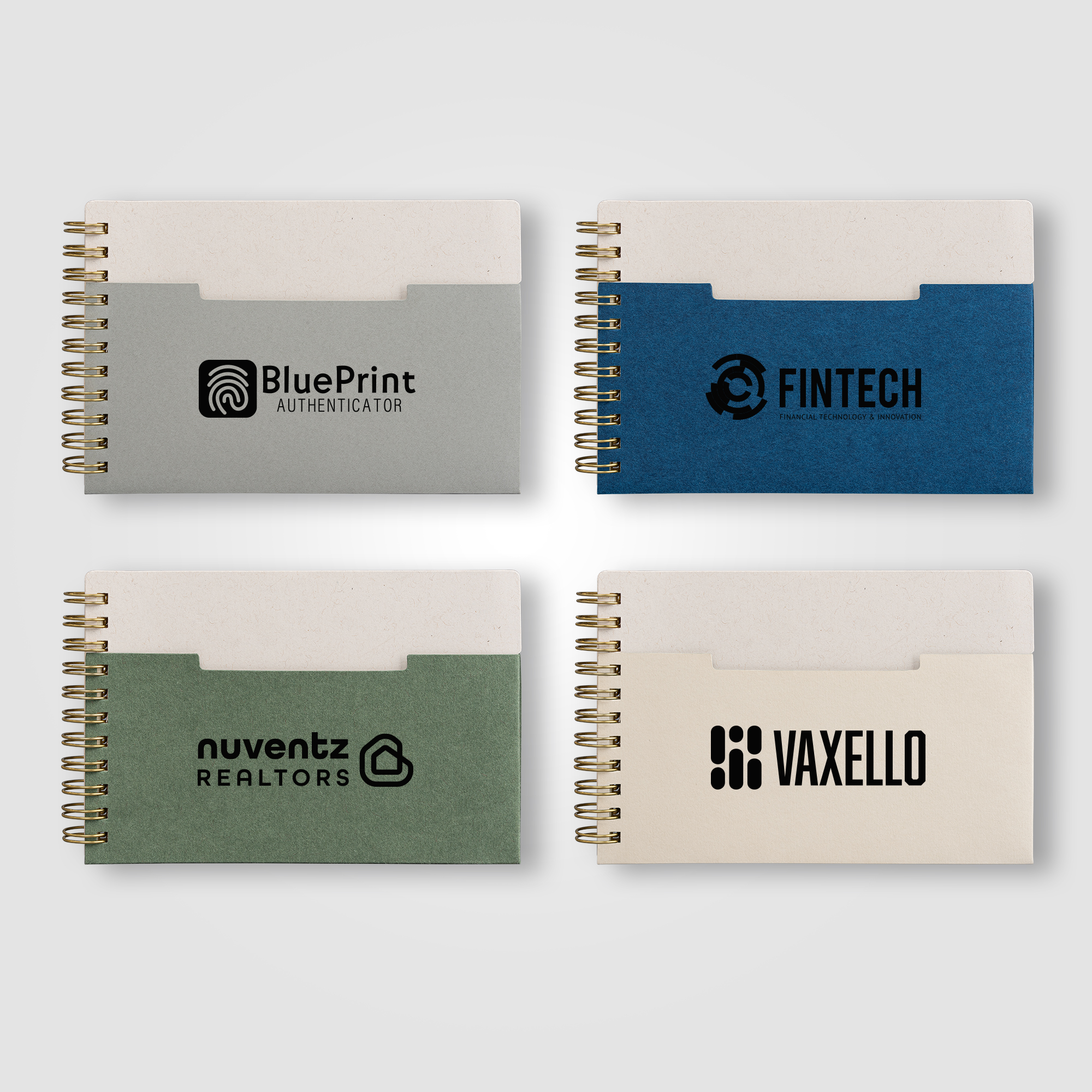 Lino FSC Paper Spiral Binding Horizontal Pocket Notebook - A6