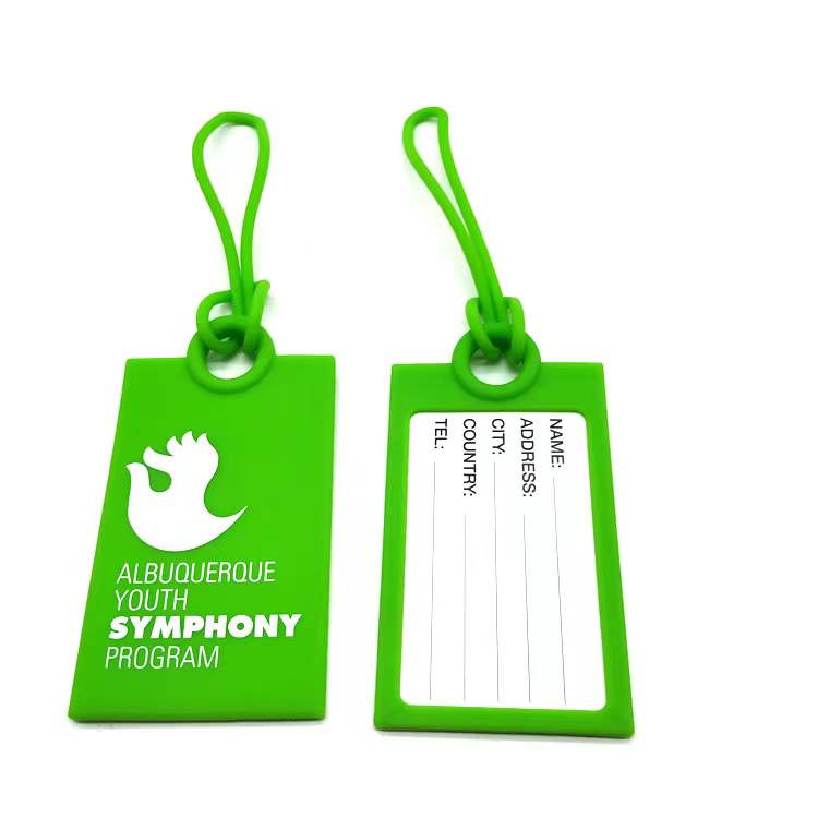 Travel Silicone Luggage Tag w/Elastic Loop 2