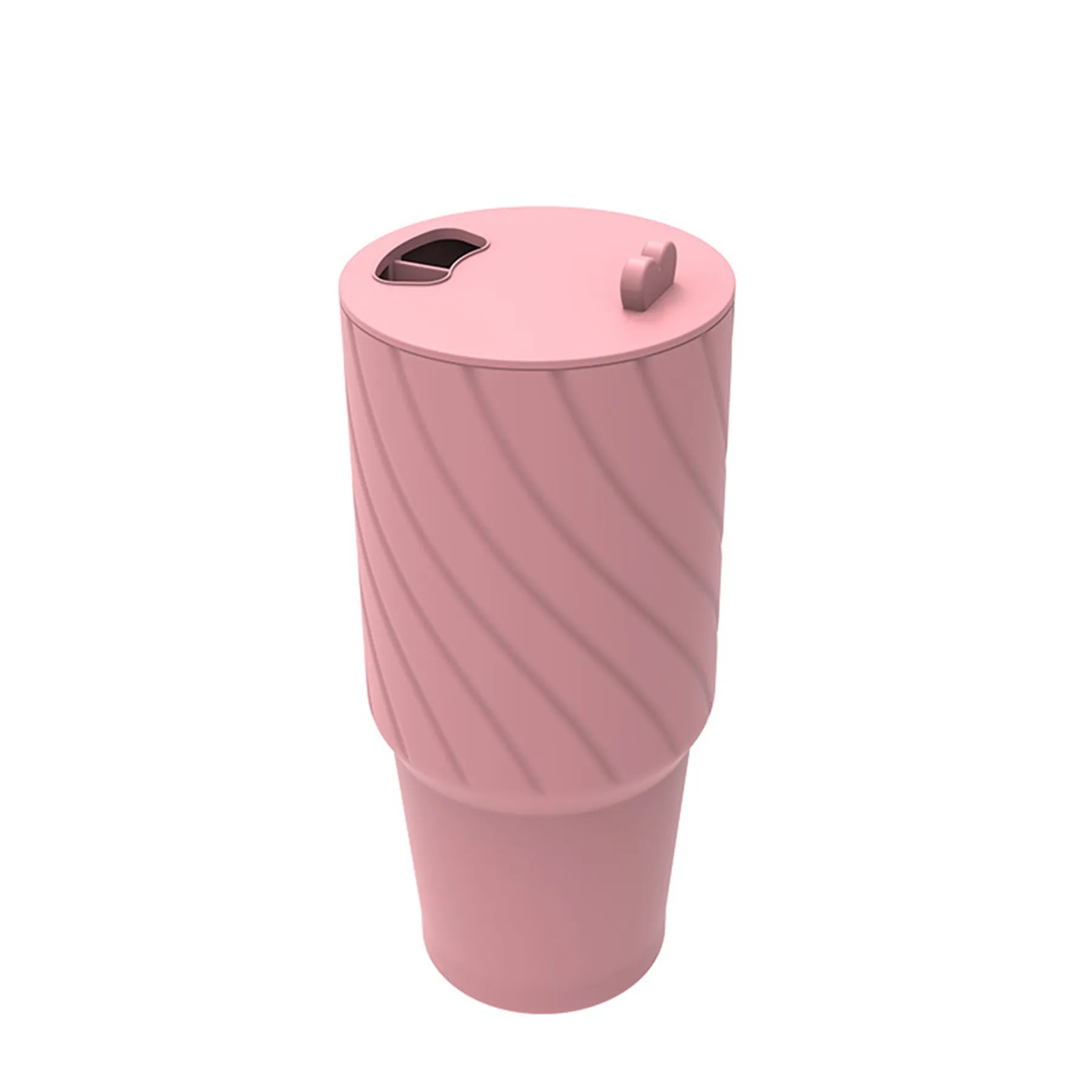 2 in 1 Silicone 40 Oz Drink Separator Cup Liner with Lid 13