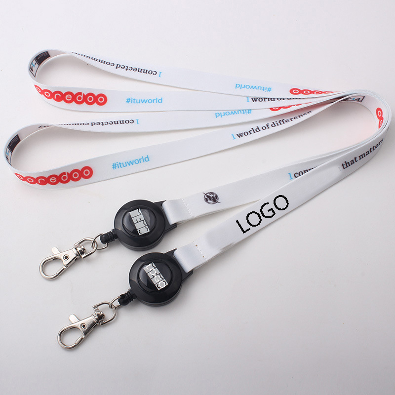 Custom Polyester ID Lanyard w/Retractable Clasp 2
