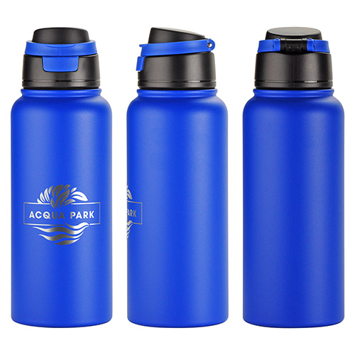 Cabrio 32 oz Recycled Stainless Steel Vacuum Insulated Bottle, custom water bottle with logo imprint 17