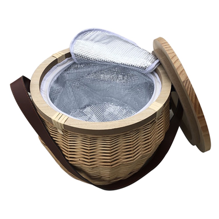 Scotch Wicker Picnic Cooler Basketround) 6