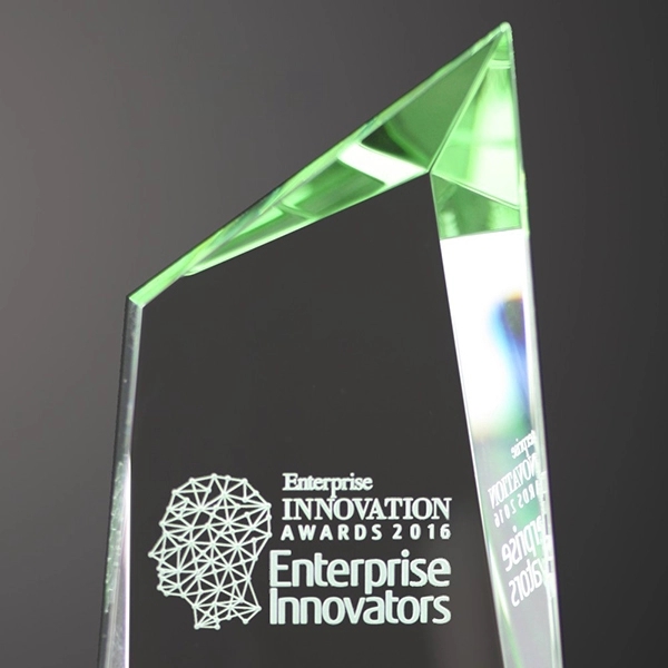 Glass Polygon Obelisk Award 3