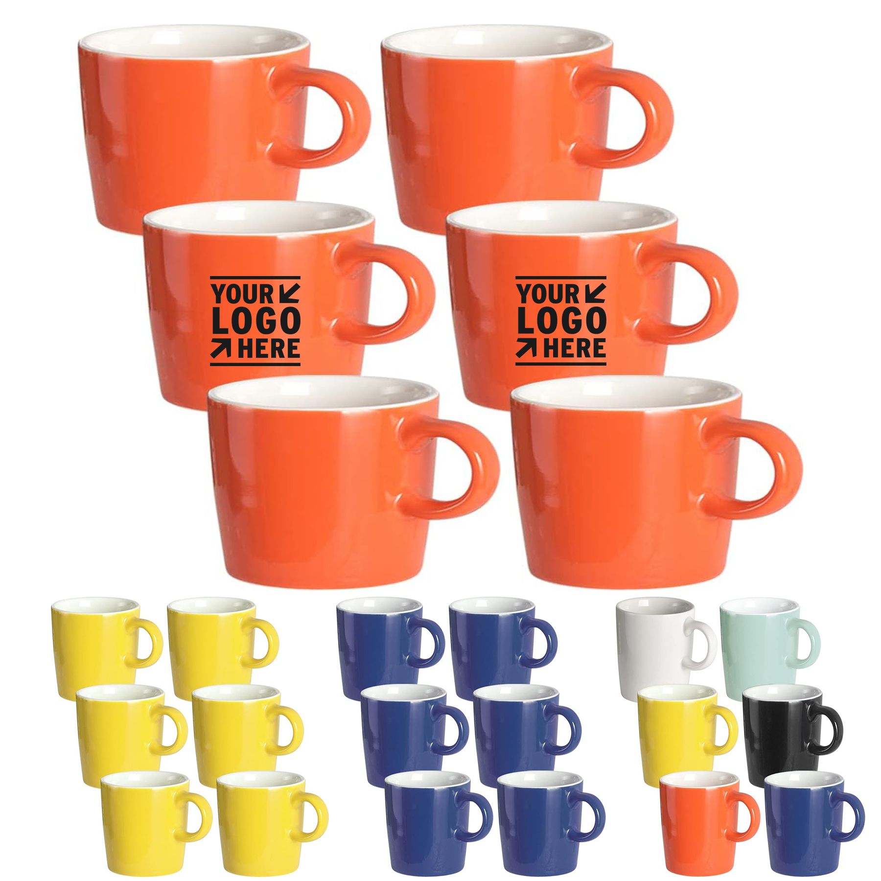 4 Ounces 120 ml Microwave Dishwasher Safe Espresso Tiny Ceramic Coffee Mugs Demitasse