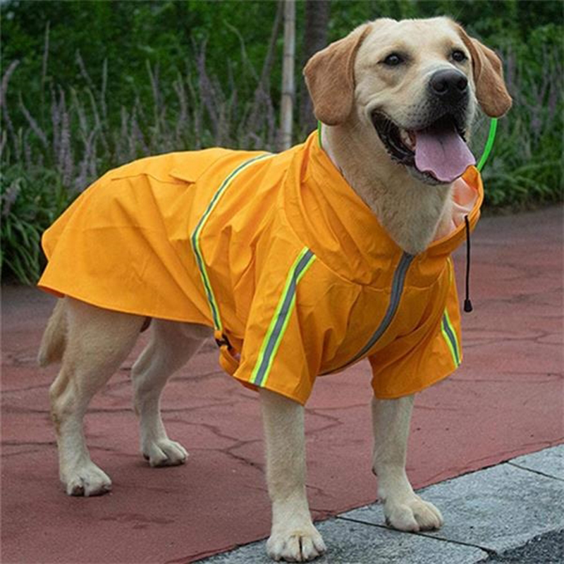 Raincoats for Large Dogs with Reflective Strip Rain 5