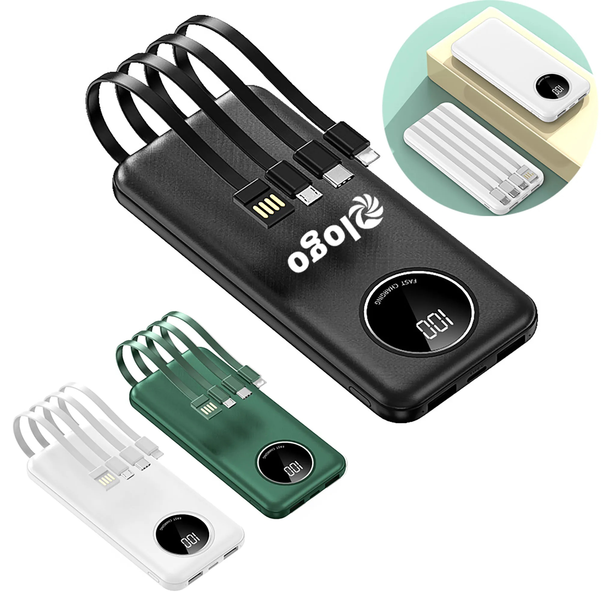 20000mAh 4 in 1 Power Bank,MOQ 10