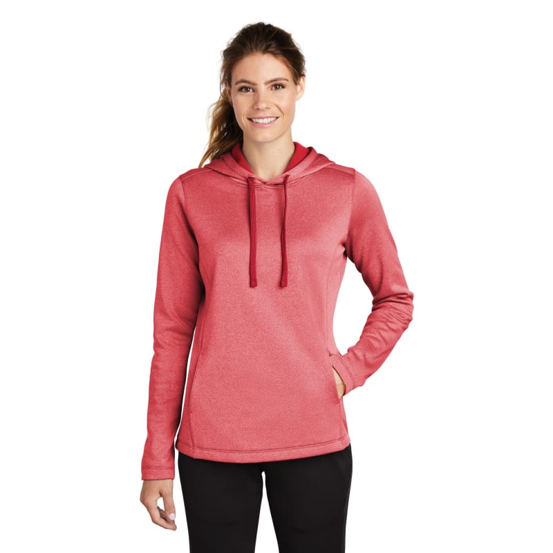 Sport-Tek Women's PosiCharge Sport-Wick Heather Fleece Hooded Pullover., custom hoodie or sweatshirt with logo imprint 13
