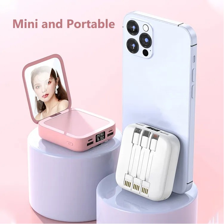 20000mAh Detachable Charging Cable With Mirror 4