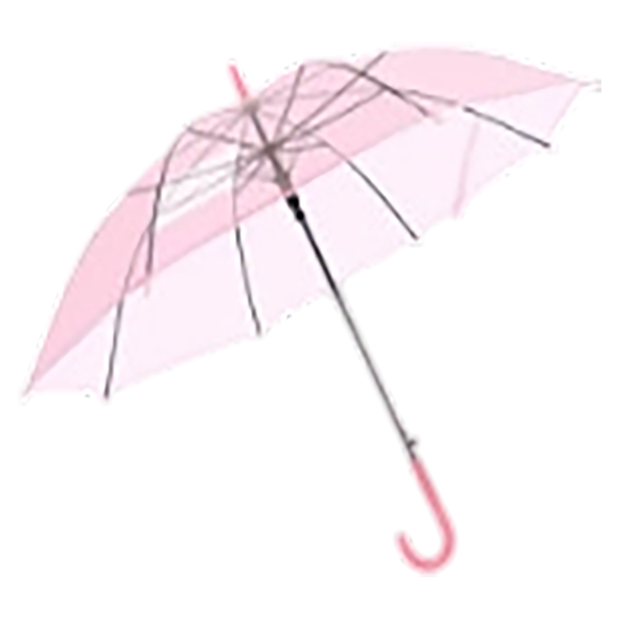 Clear PVC Umbrella With Crook Handle Auto Open 28" 7