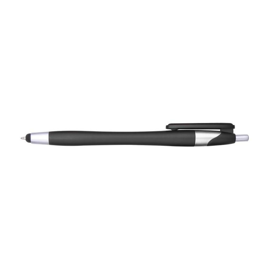 Ballpoint Pen & Stylus with Fiber Cloth Clip Cleaner – Colorful Barrel & Chrome Accents 6