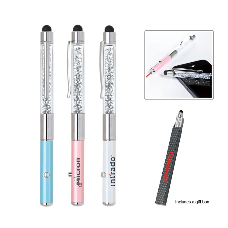 Crystal Stylus Metal Pen with Laser Pointer 7