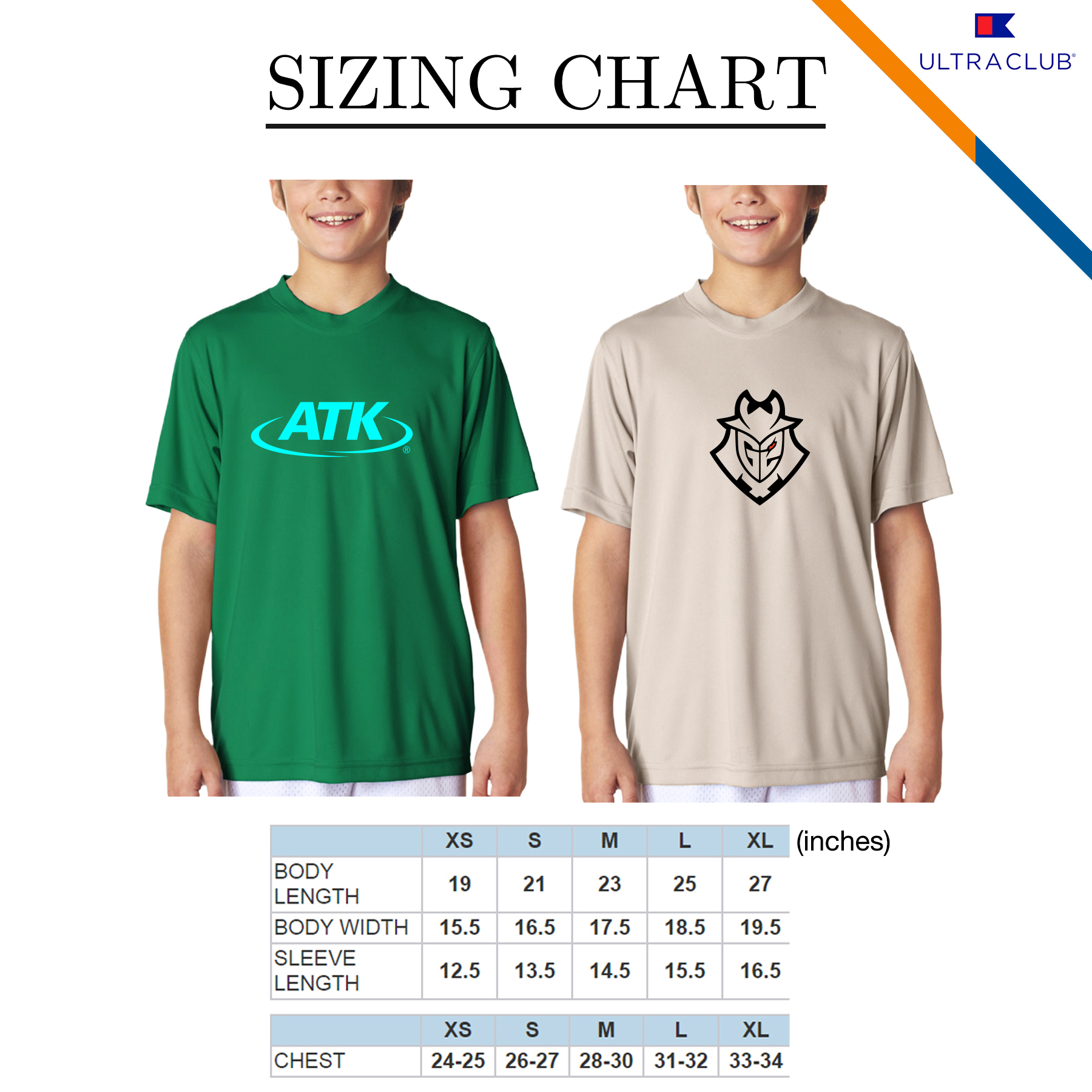 UltraClub® 4 oz Youth' Cool & Dry Performance T-Shirts 3