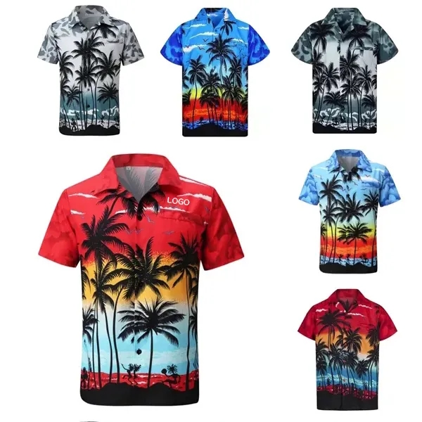 Short Sleeve Hawaiian Print Shirt - Vacation Ready 2