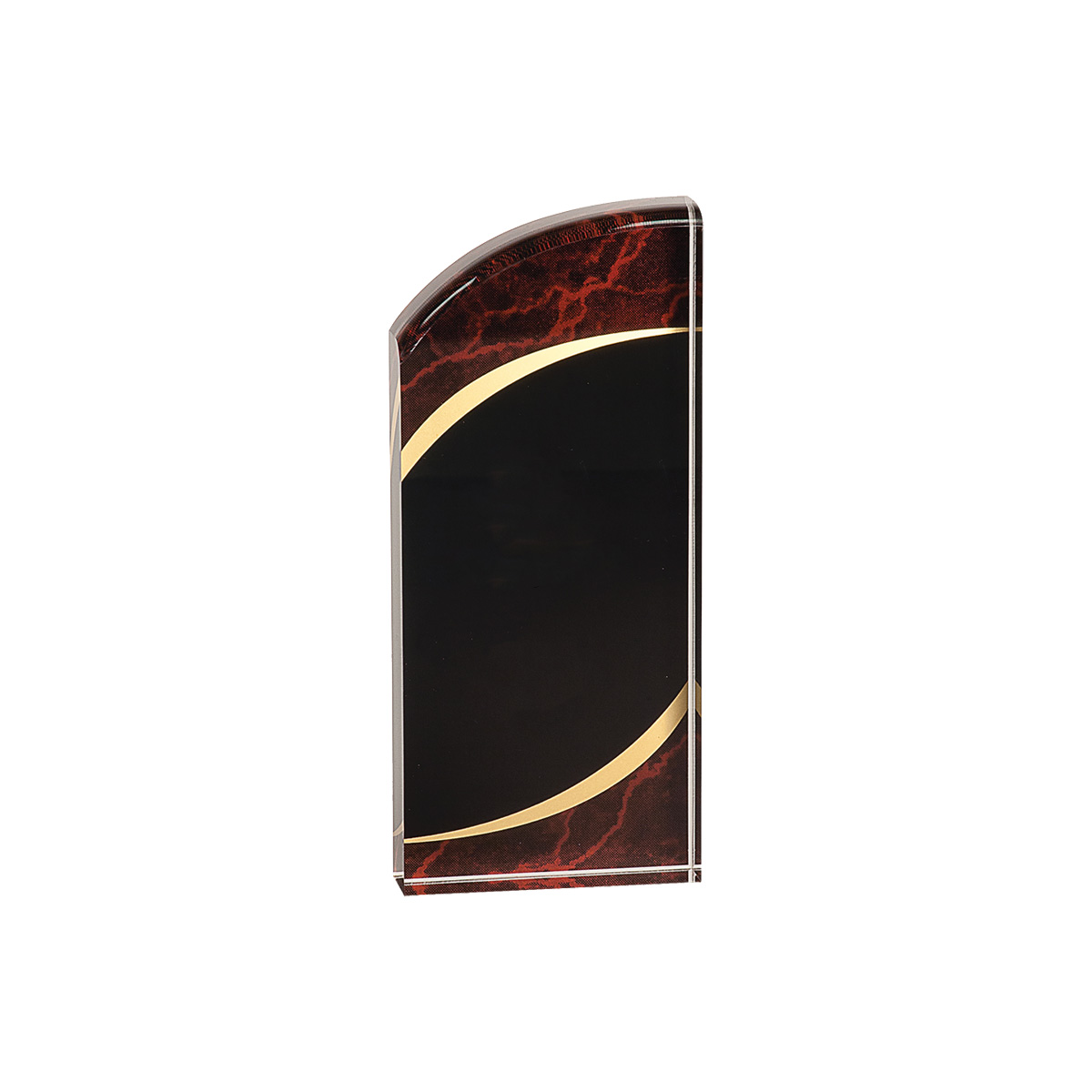 3" x 8" Red Marble Rounded Acrylic Award 3