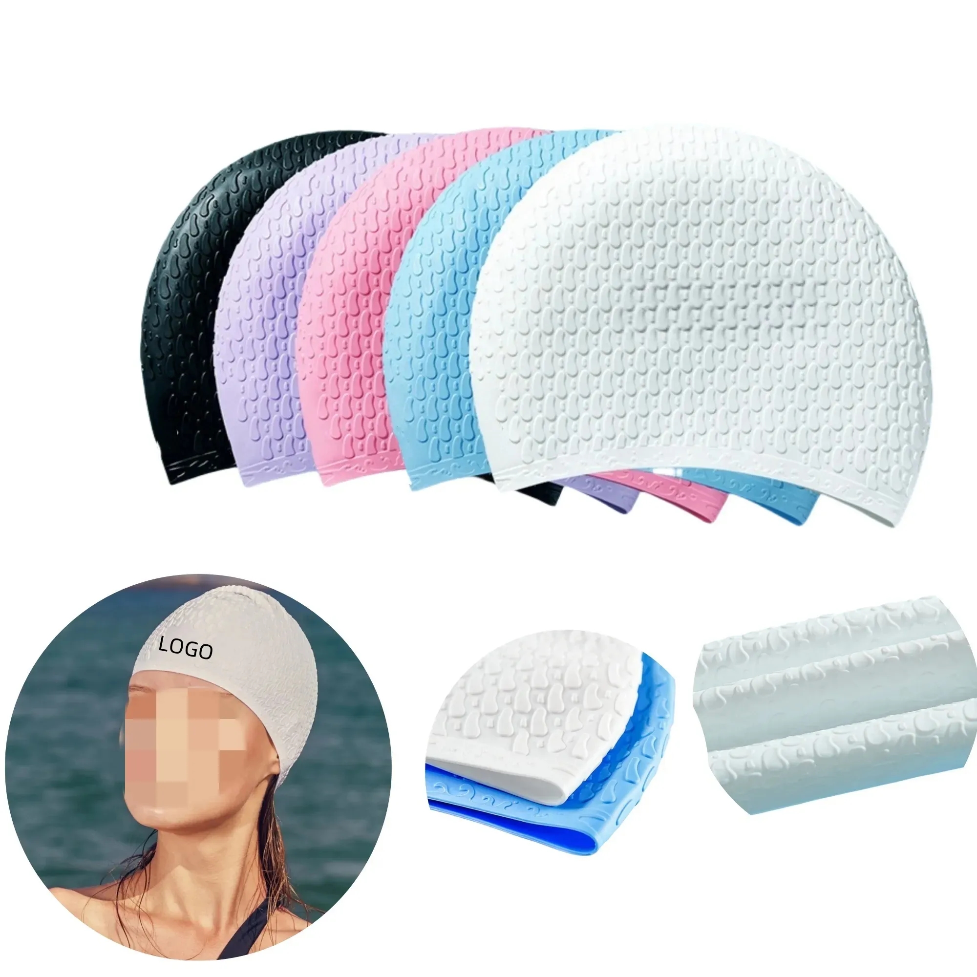 High Elasticity Silicone Swimming Cap 4