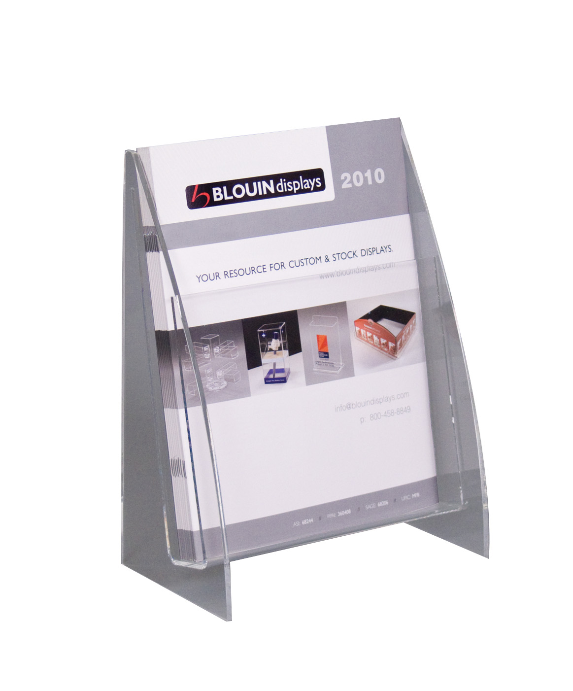Countertop Literature Holder with Arc Sides 1-Tier 1-Pocket 8 5w
