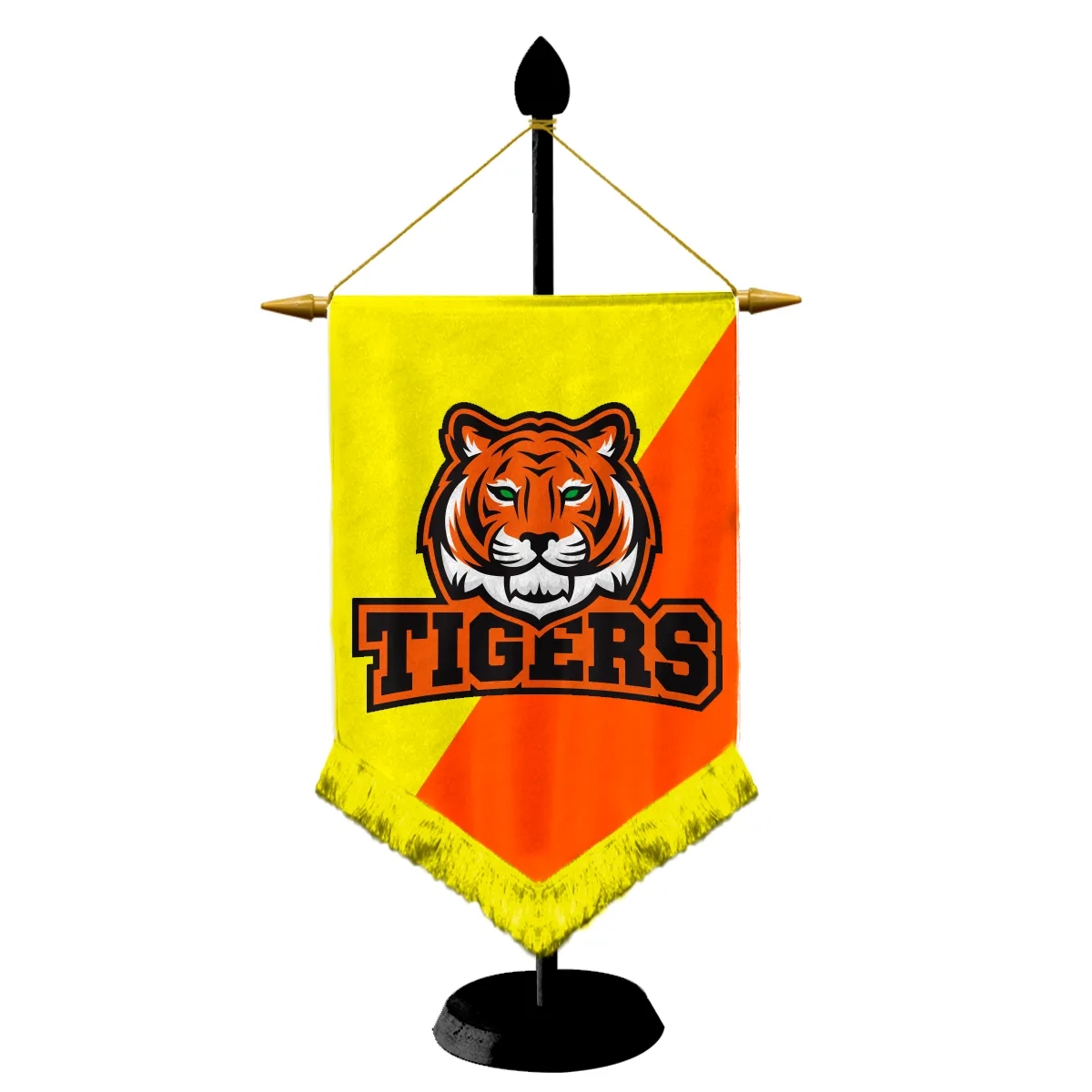 Small Wooden Podium Banner Stand Kit - Black 1