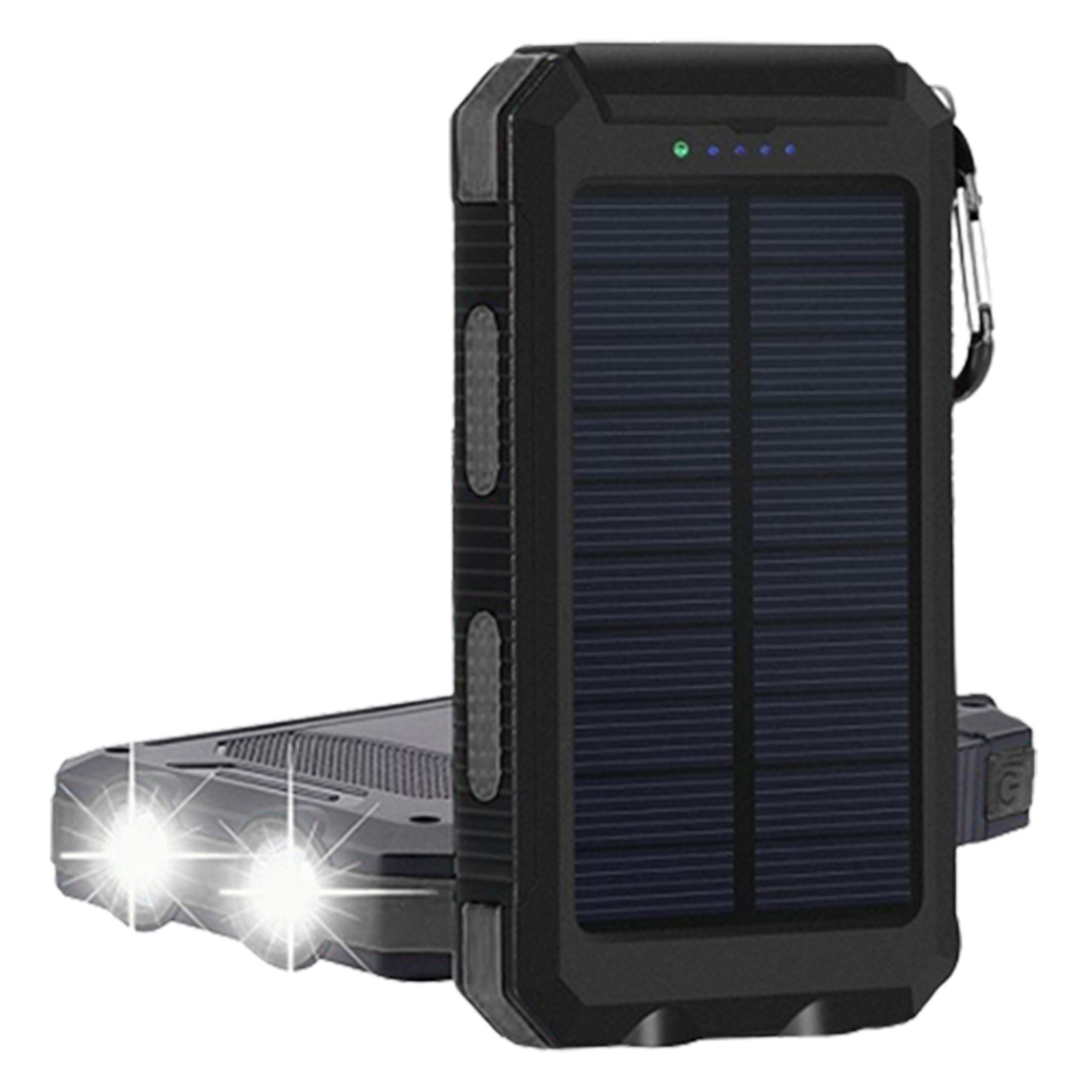 8000Mah Solar Power Bank Flashlight W/Built-In Compass 4