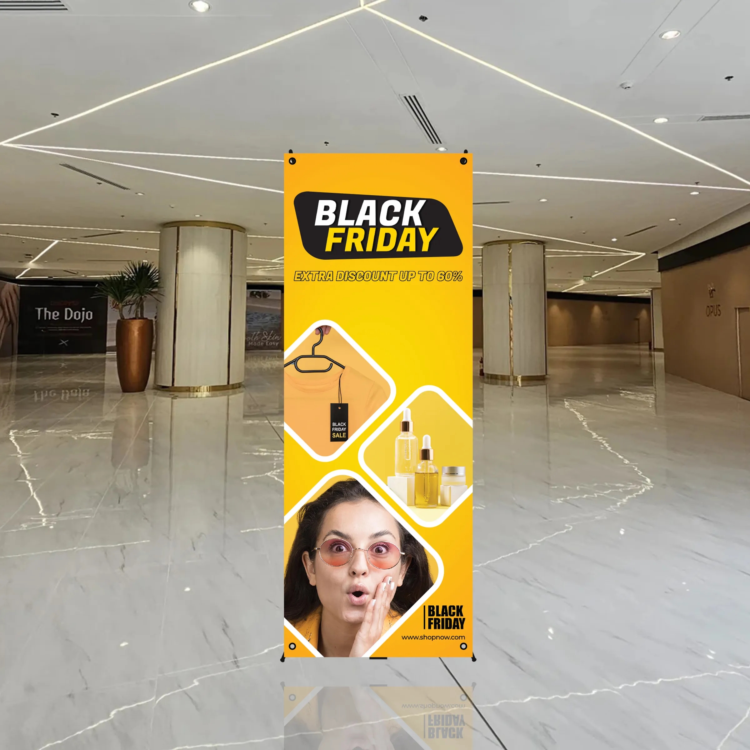 23" x 63" X-Shaped Banner Stand 3