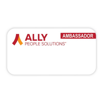 Screen Printed Poly Name Badge (1.5"X2.875") Rectangle