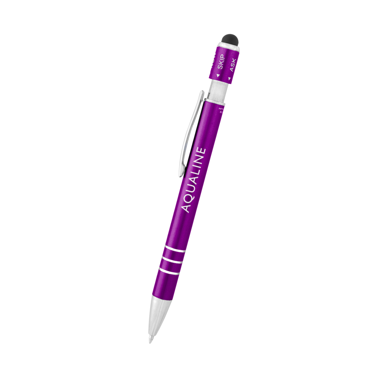 Recycled Aluminum Spin Game Top Pen With Stylus 1