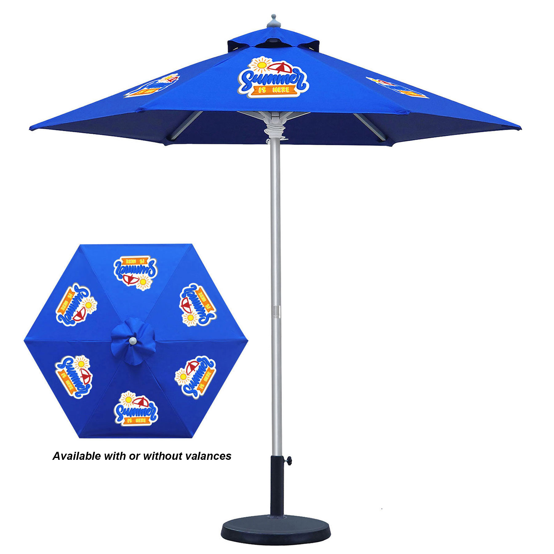 7' Heavy Duty Commercial Aluminum Market Umbrella (Dye Sublimation) 5