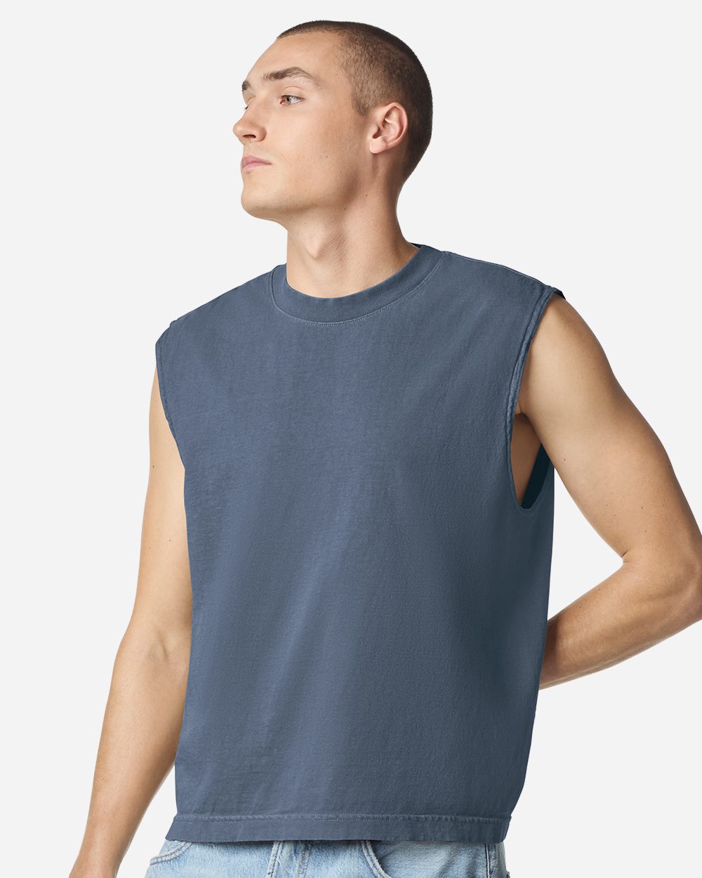 Unisex Heavyweight Cotton Garment-Dyed Boxy Muscle Tee - 207GD 9