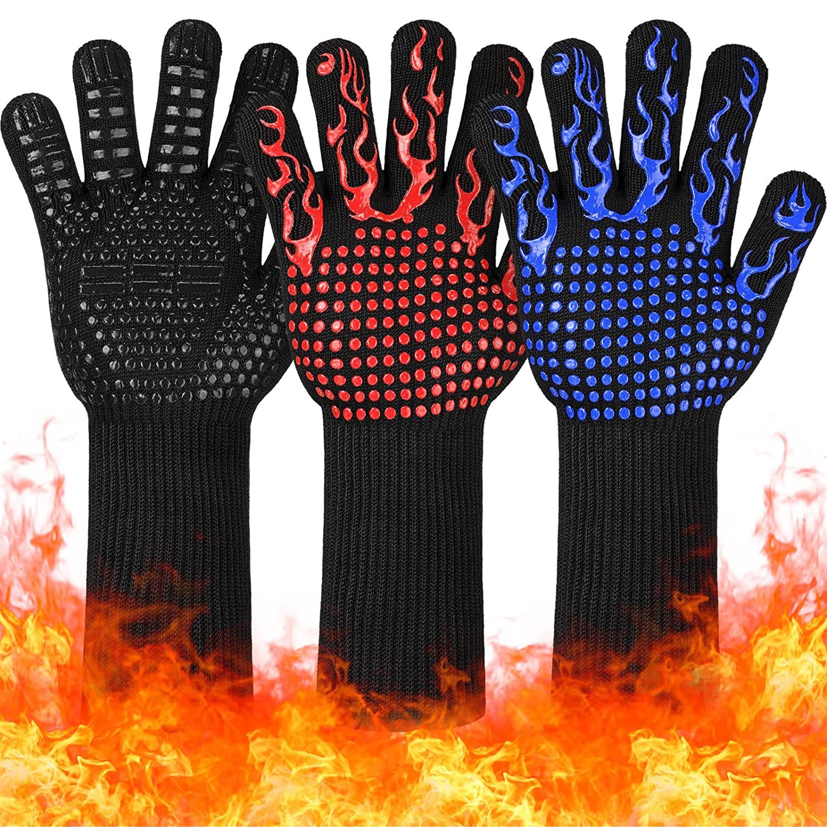 BBQ Heat Resistant Grilling Glove 1 Pair 5