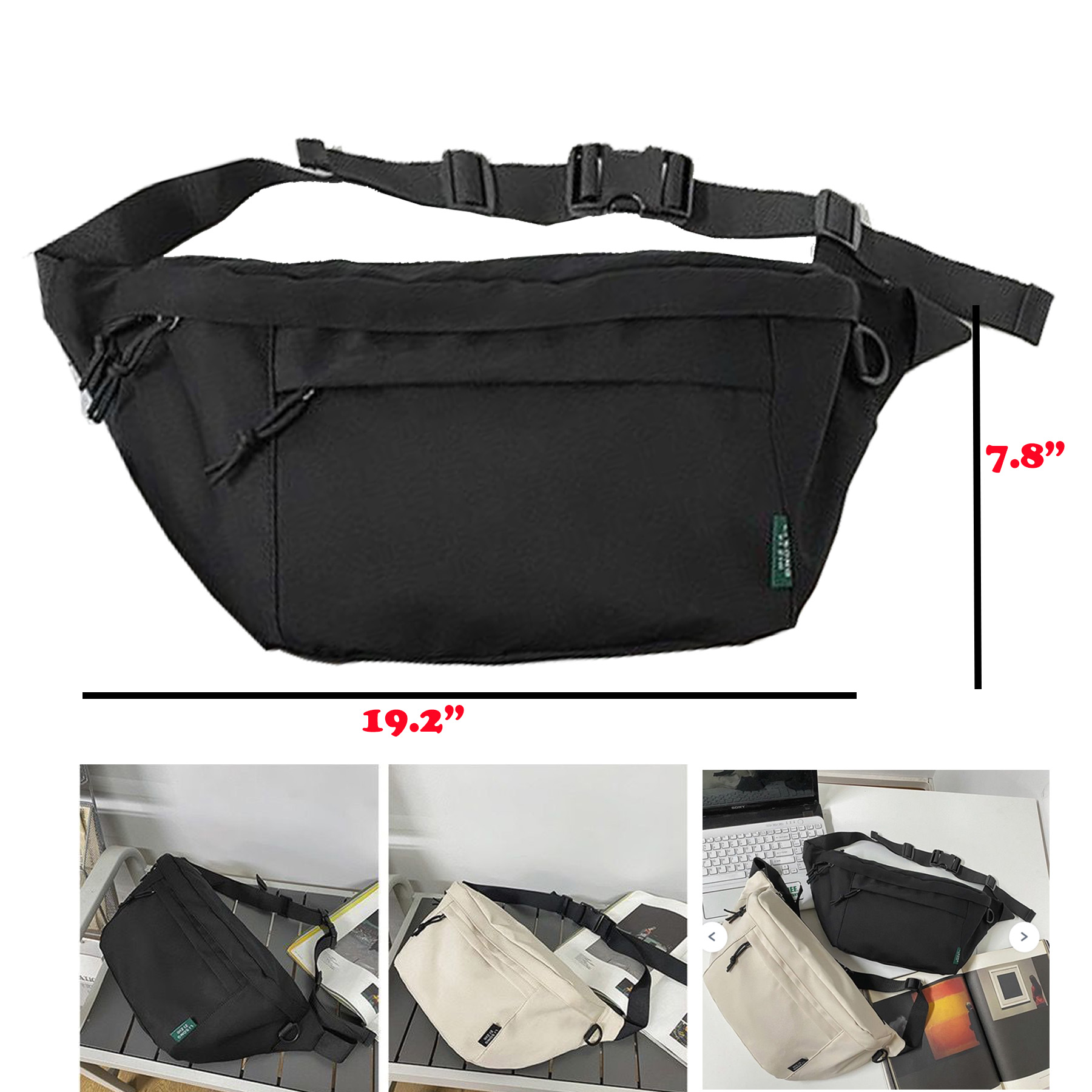 Casual large capacity zipper bag 2
