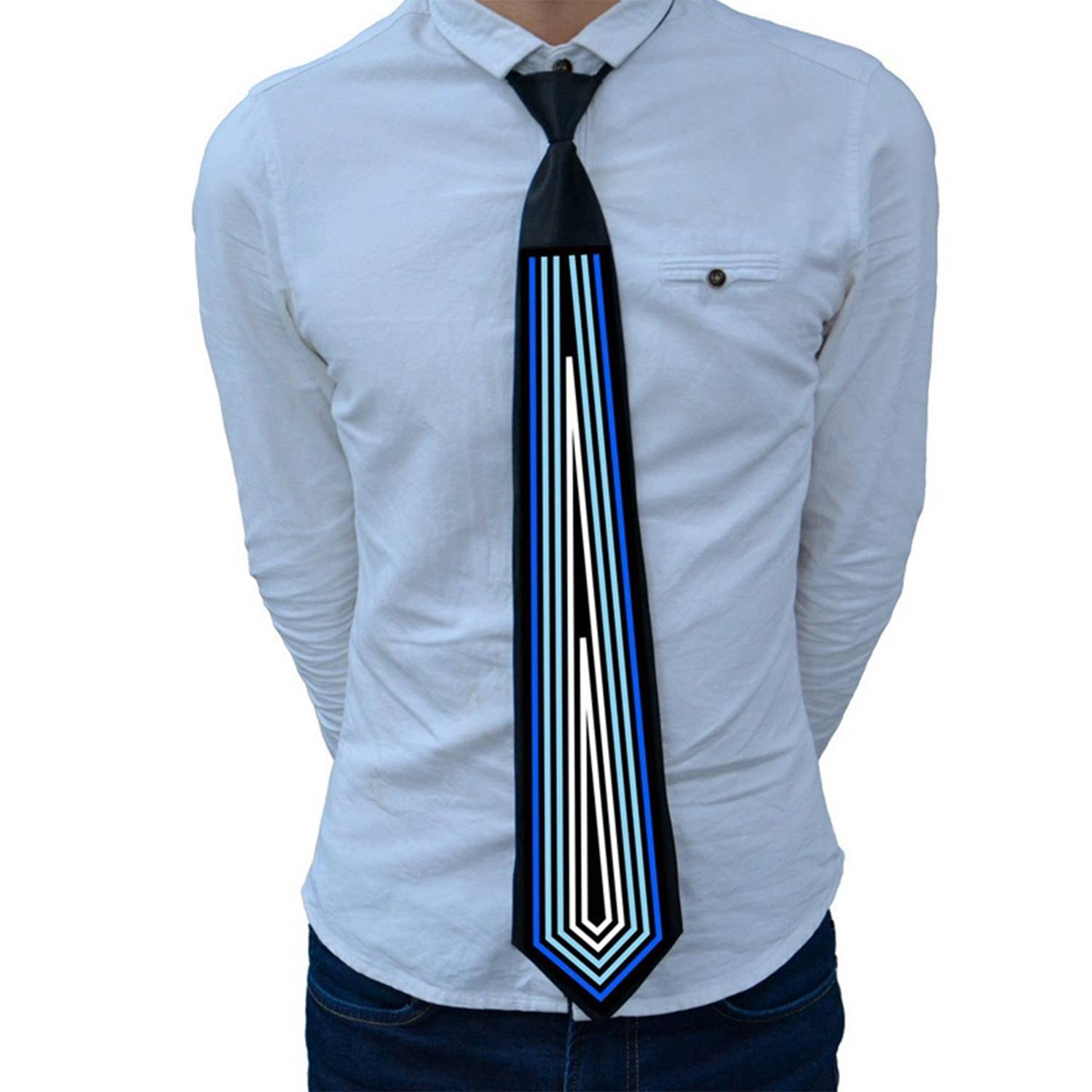 Nylon Adjustable LED Light Up Tie 6