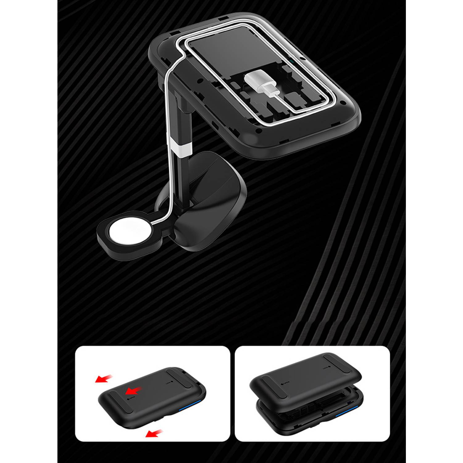 3 in 1 Fast Qi Wireless Charging Station 9