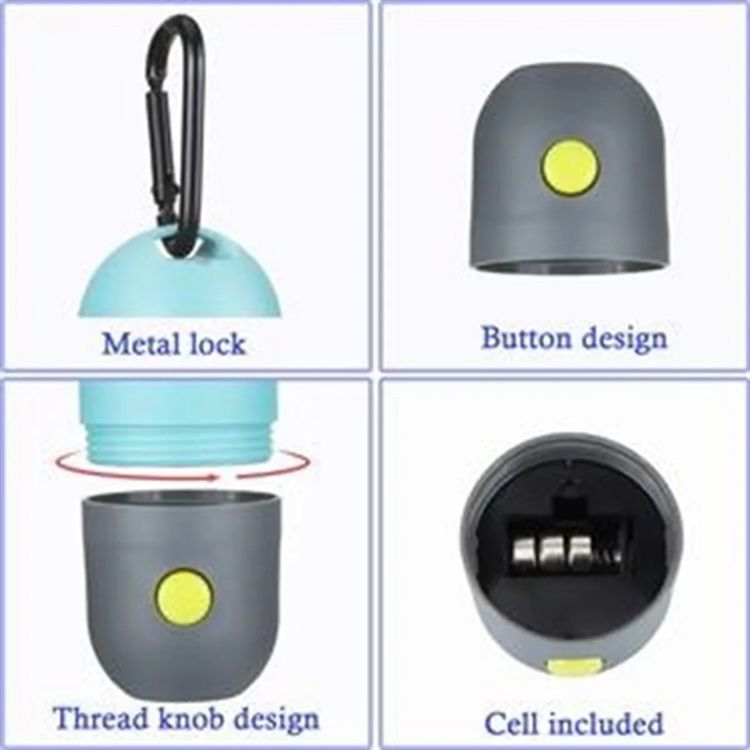 Dog Poop Bag Dispenser Keychain with LED Light 3