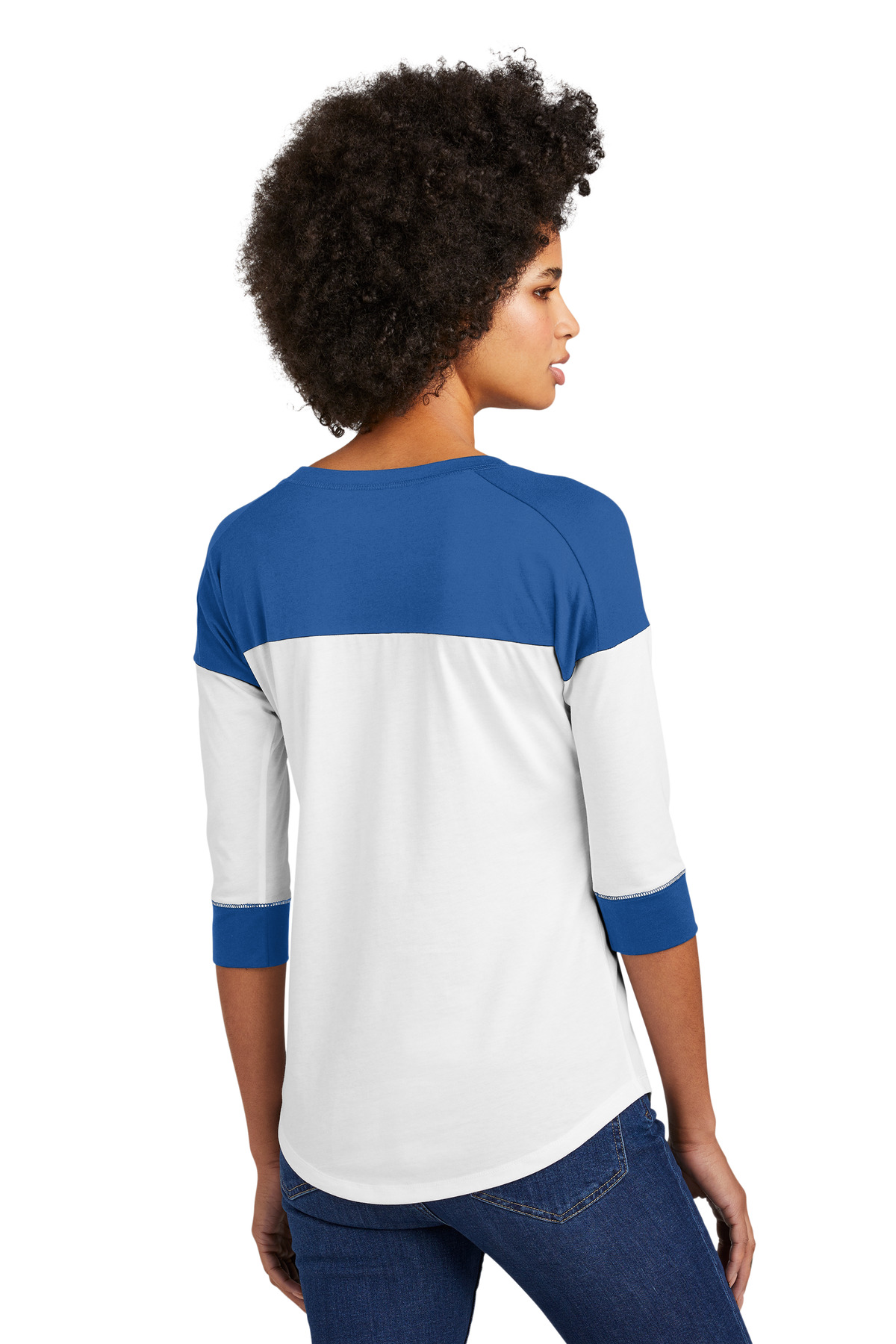 New Era Women's Heritage Blend 3/4-Sleeve Baseball Raglan Tee. LNEA104 2