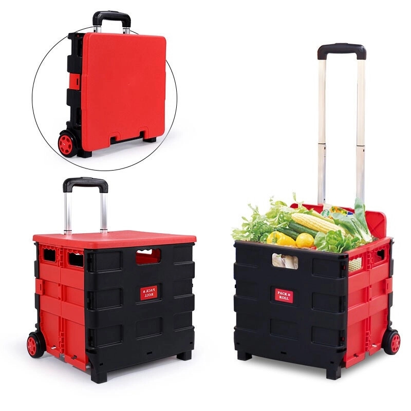 Plastic Folding Shopping Carts 65L 1