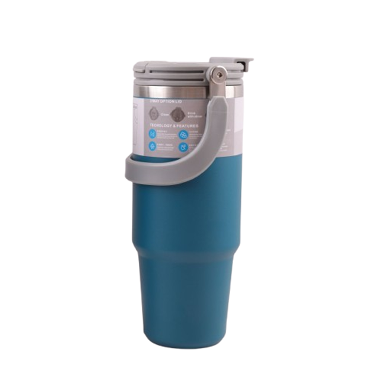 30oz Stainless Steel Vacuum Insulated Tumbler w/ Handle 7